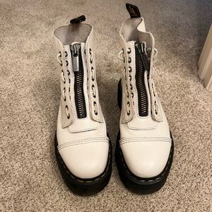Dr. Martens White Sinclair Platform Bootie (women)